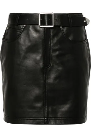Pinko Grenada leather mini skirt
