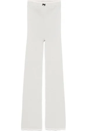 ROTATE Ribbed flared leggings