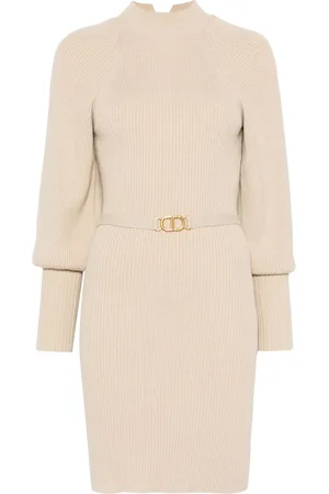 Twin-Set Ribbed-knit midi dress