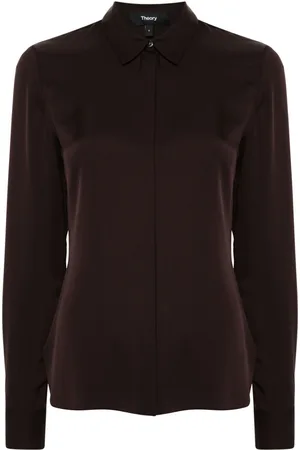 THEORY Silk georgette shirt
