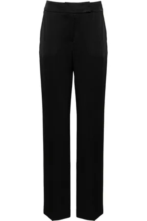 PESERICO SIGN Straight-leg satin trousers
