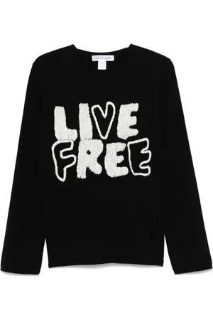 Comme des Garçons Live Free-embroidered sweater