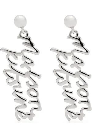Maison Kitsuné Handwritten-logo earrings