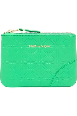 Comme des Garçons Small embossed pattern leather wallet