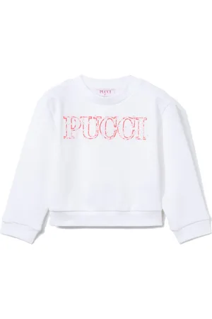 PUCCI Junior Embroidered-logo cotton sweatshirt