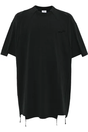 Vetements Embroidered cotton t-shirt