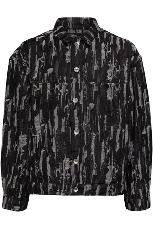 FIVE CM Distressed button-up denim jacket