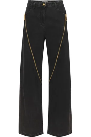 Elisabetta Franchi Zipped wide-leg jeans
