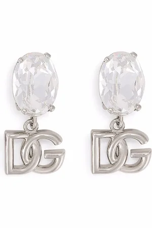 Dolce & Gabbana Crystal-embellished logo earrings