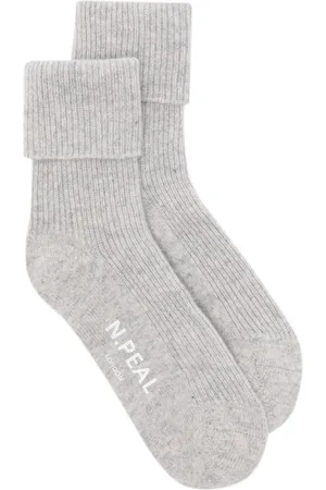 N.PEAL Rib-knit cashmere socks