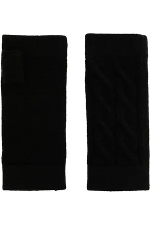 N.PEAL Cable Fingerless Cashmere Gloves