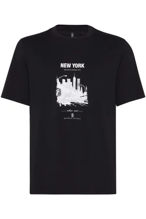 Brunello Cucinelli Cotton new york graphic print t-shirt