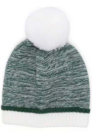 COLORICHIARI Pompom-detail beanie hat