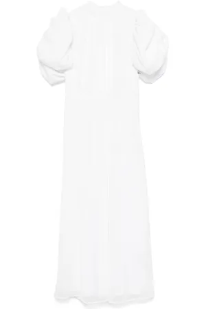 ROTATE Puff-sleeves midi dress