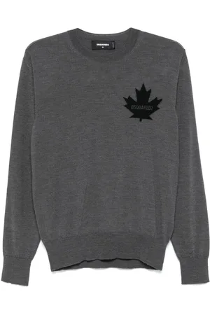 Dsquared2 D2 leaf crew-neck sweater