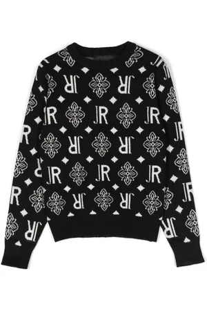 John Richmond Logo-intarsia jumper