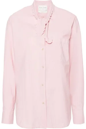 FORTE FORTE Pussy-bow collar poplin shirt