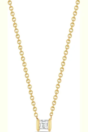 Lizzie Mandler 18kt yellow Mini Anchor diamond necklace