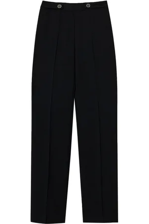 Twin-Set Straight-leg cady-texture trousers