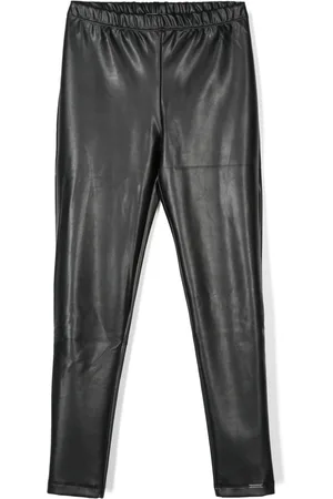 MONNALISA Logo-plaque slim-fit leggings
