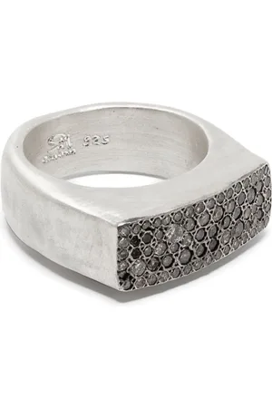 ROSA MARIA Sterling diamond signet ring