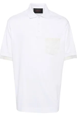 Simone Rocha Sheer lace pocket polo shirt