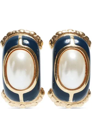 Burberry 1990s faux-pearl earrings