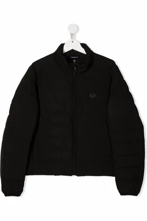 Emporio Armani Logo-patch zip-up padded jacket