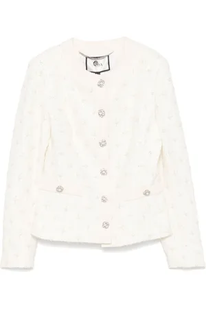 NISSA Embroidered jacquard jacket