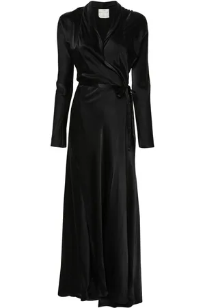 FORTE FORTE Tied-waist silk wrap dress