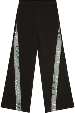 Emporio Armani Logo-print cotton-blend trousers