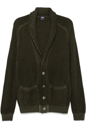 FEDELI Ribbed-knit cardigan