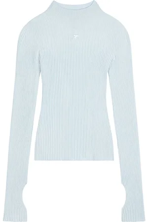 Courrèges Logo-embroidered cotton-blend jumper
