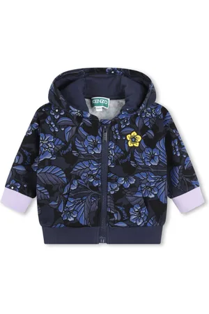 Kenzo Floral-print zip-up hoodie