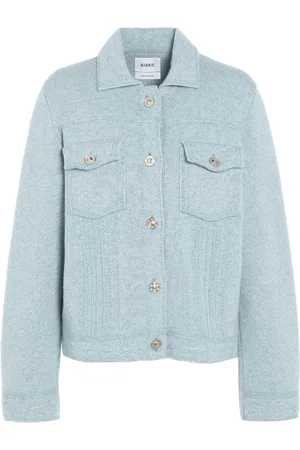 Barrie Contrast-stitching denim-effect jacket
