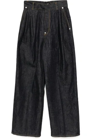 UNDERCOVER Pleated straight-leg jeans