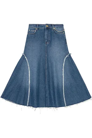Ganni Denim midi skirt
