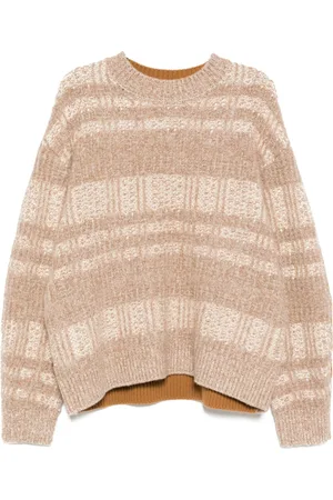 CROQUIS Plaid-check coarse jacquard sweater