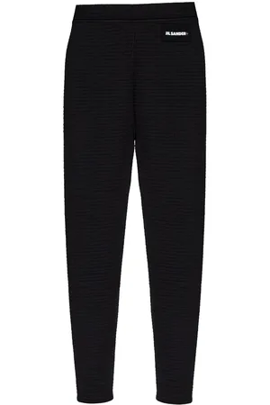 Jil Sander Logo-patch ribbed leggings