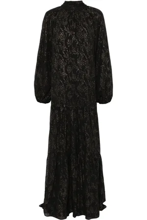 NISSA Glitter-detail maxi dress