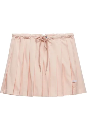 Prada Piqué pleated mini-skirt