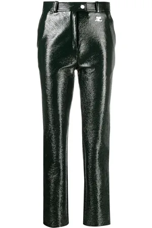 Courrèges Slim-cut vinyl trousers