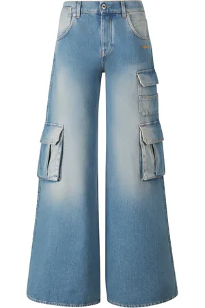 OFF-WHITE Logo-embroidered cargo jeans