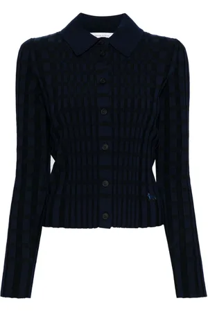 Maison Kitsuné Checked knitted shirt