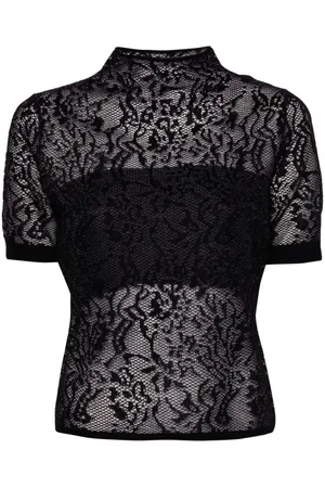 Twin-Set Patterned-jacquard semi-sheer jumper