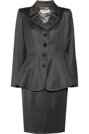 Saint Laurent 1980s wool skirt suit