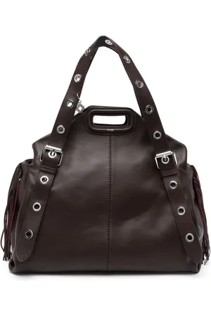 Maje Miss M XL leather shoulder bag