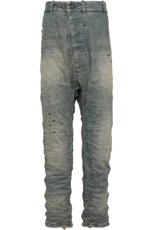 11 BY BORIS BIDJAN SABERI Acid-washed mould jeans