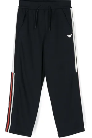 Emporio Armani Logo-patch knitted trousers