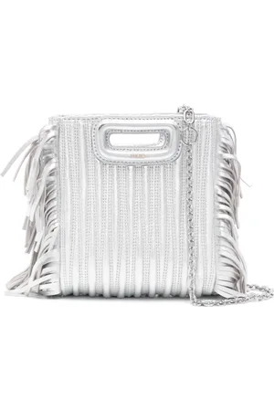 Maje Mini M metallic quilted leather bag
